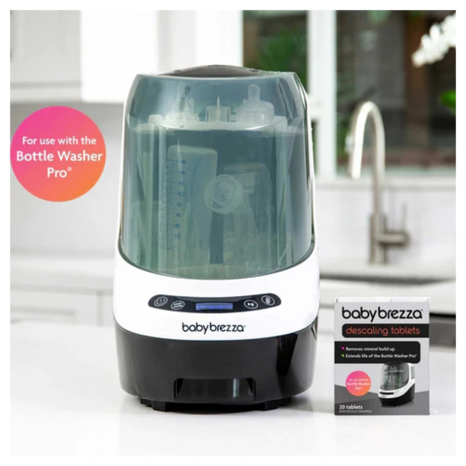 Baby Brezza Pack of Detergent + Descaling Tablets - Compatible with Baby Brezza Bottle Washer Pro Only