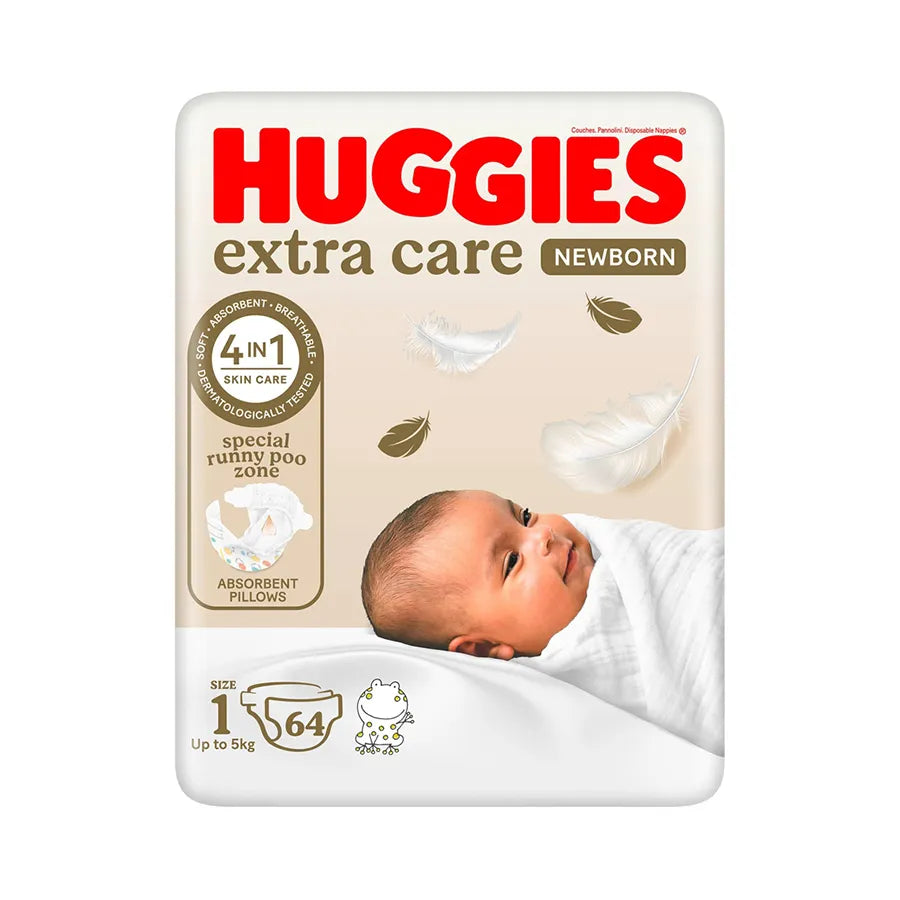 Huggies New Born Jumbo 64's (Size 1)