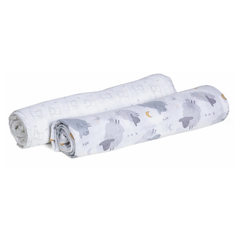 Chicco Swaddles Set 2 PCS Bear & Grey Sheep