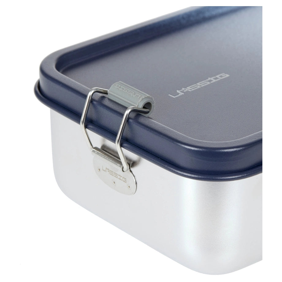 Lassig Solid Stainless Steel Lunchbox (Blue)