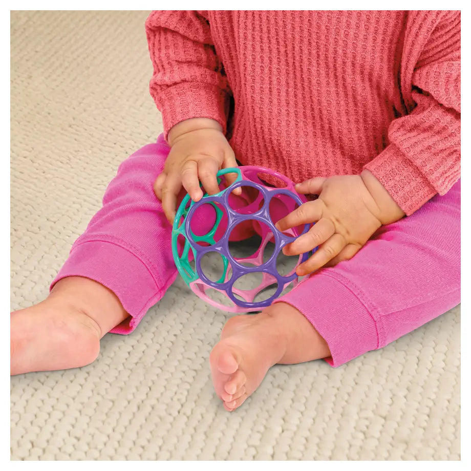 Bright Starts Oball Classic Easy-Grasp Toy (Pink/Purple)