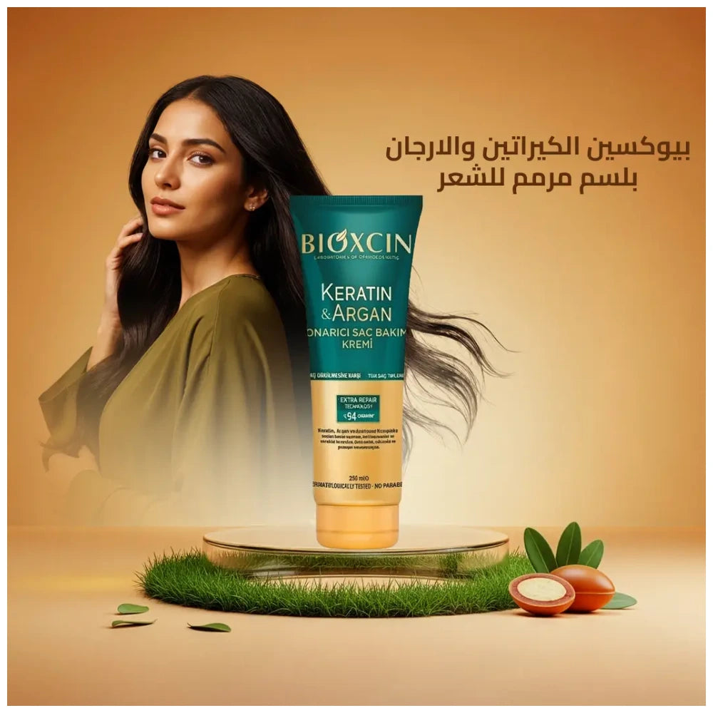 Bioxcin بلسم العناية بالشعر بالكيراتين والأرجان 250 مل