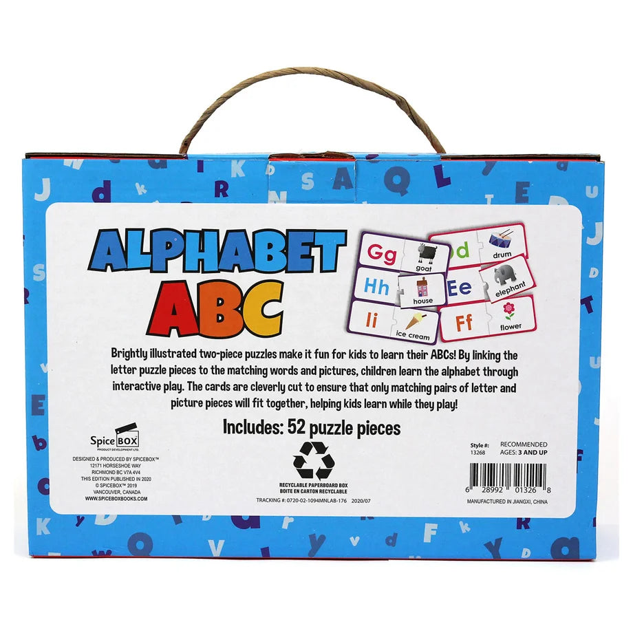 SpiceBox Match & Learn Alphabet ABC Jigsaw Puzzle Set (52 Pieces)