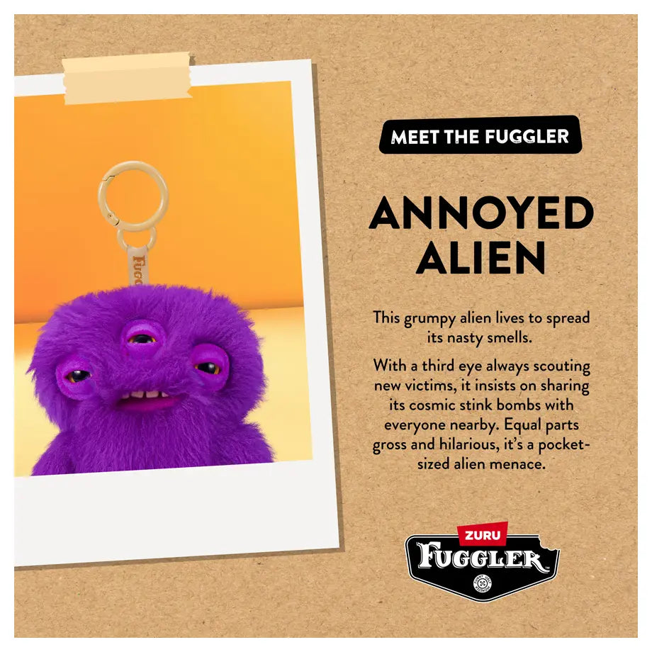 Zuru Fuggler Mini Series 6 Keyring 5" (Annoyed Alien Purple)