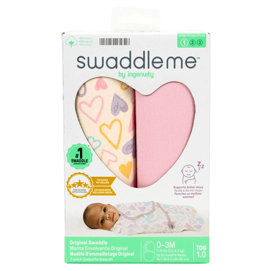 Ingenuity SwaddleMe Original Swaddle (I Heart You)