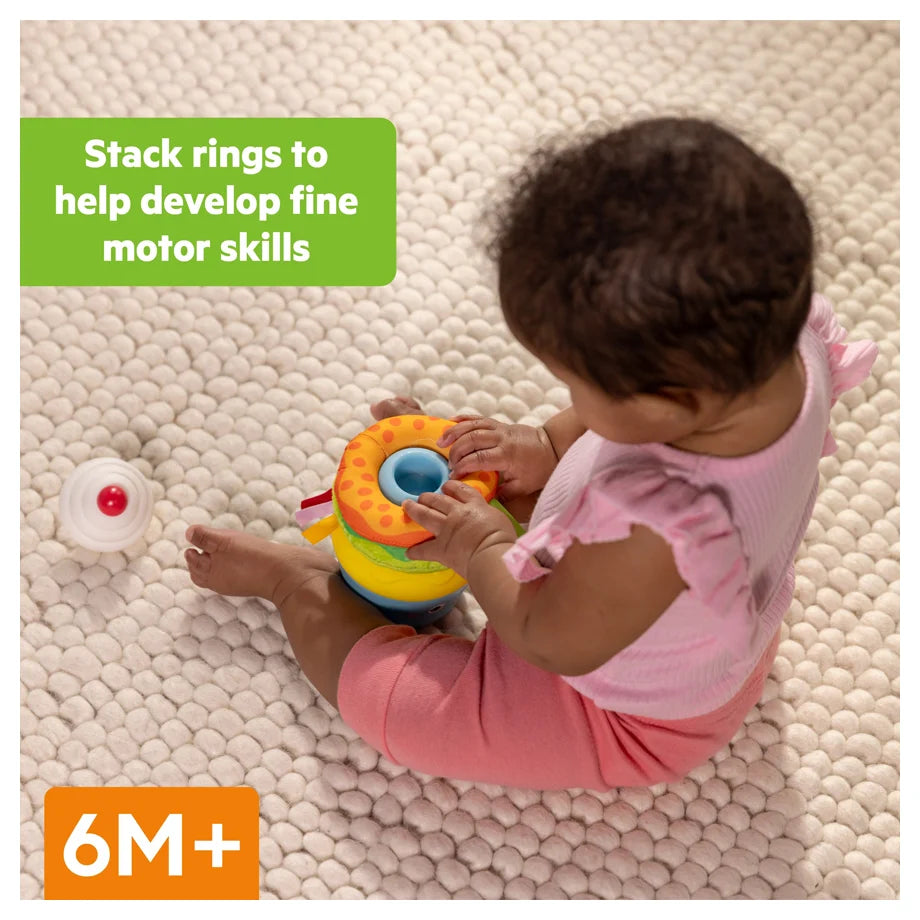 Bright Starts Cupcake Tower Stacking Toy with Teether