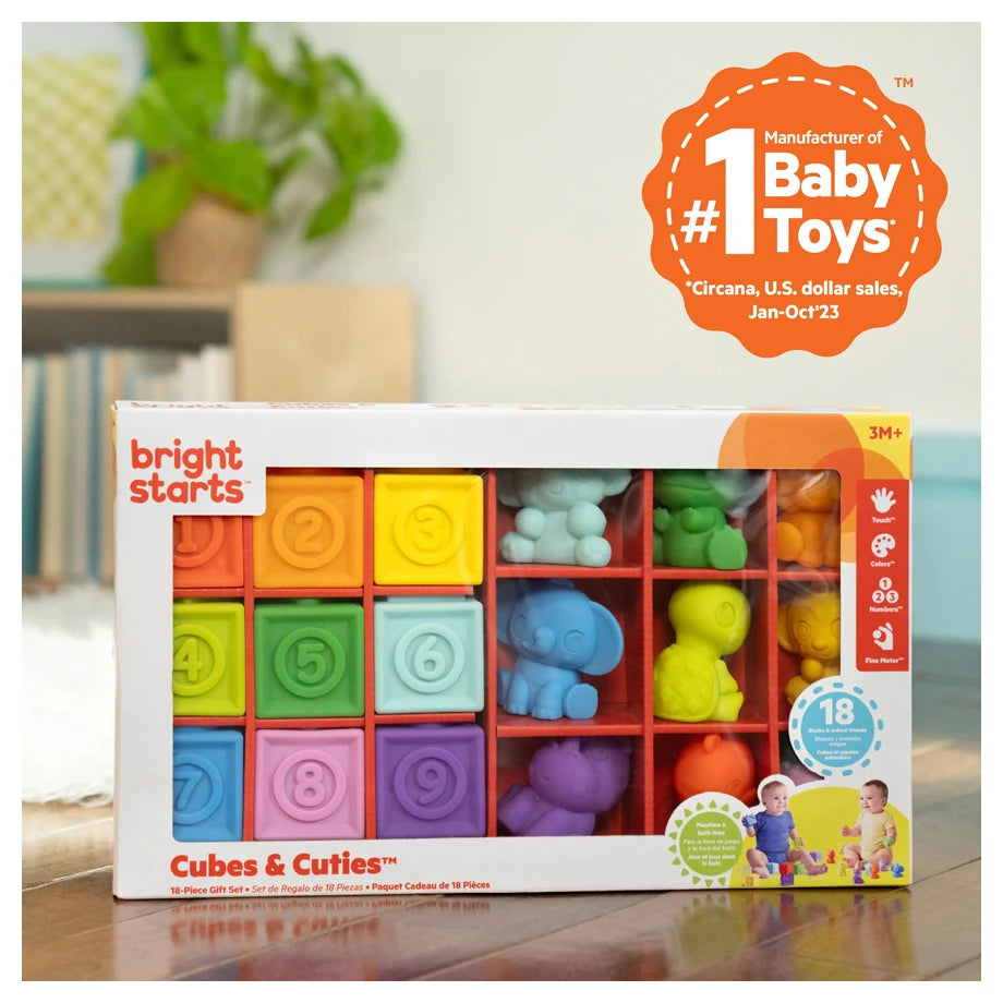 Bright Starts Cubes & Cuties 18-Piece Gift Set