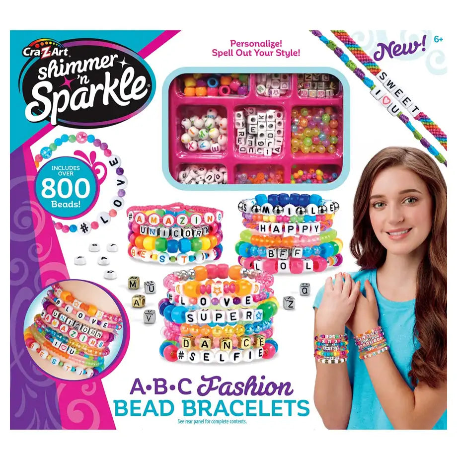 Cra-Z-Art Cra-Z-Art Shimmer 'n Sparkle ABC Fashion Bead Bracelet Kit