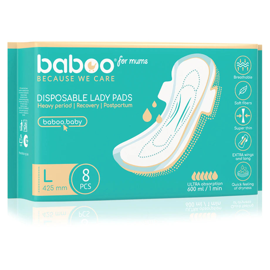 Baboo Postpartum Disposable Maternity Pads (10pc)