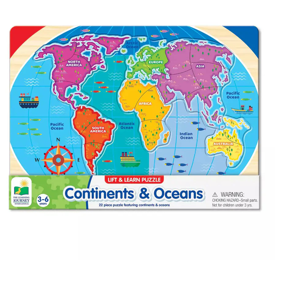 The Learning Journey Lift & Learn Continents & Oceans