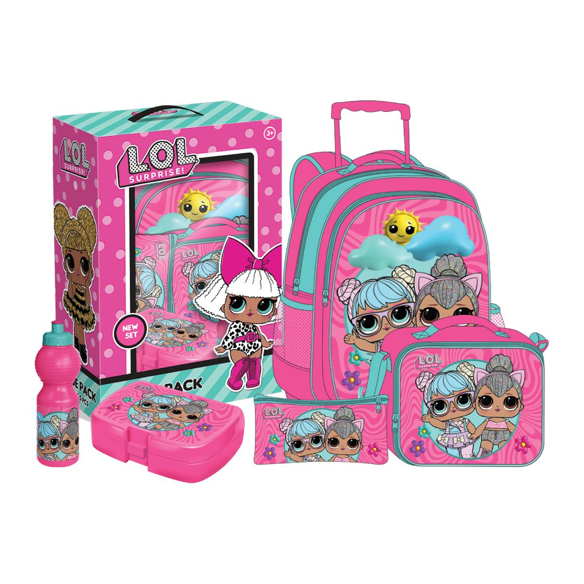 L.O.L. Surprise! Besties 5-in-1 School Value Pack with Trolley Backpack (40.6 cm)