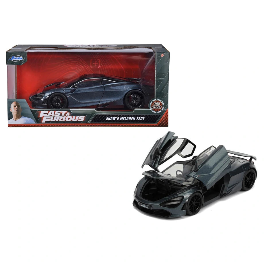 Jada Fast & Furious Jada Hobbs & Shaw McLaren 720S Car (1:24, Gray)