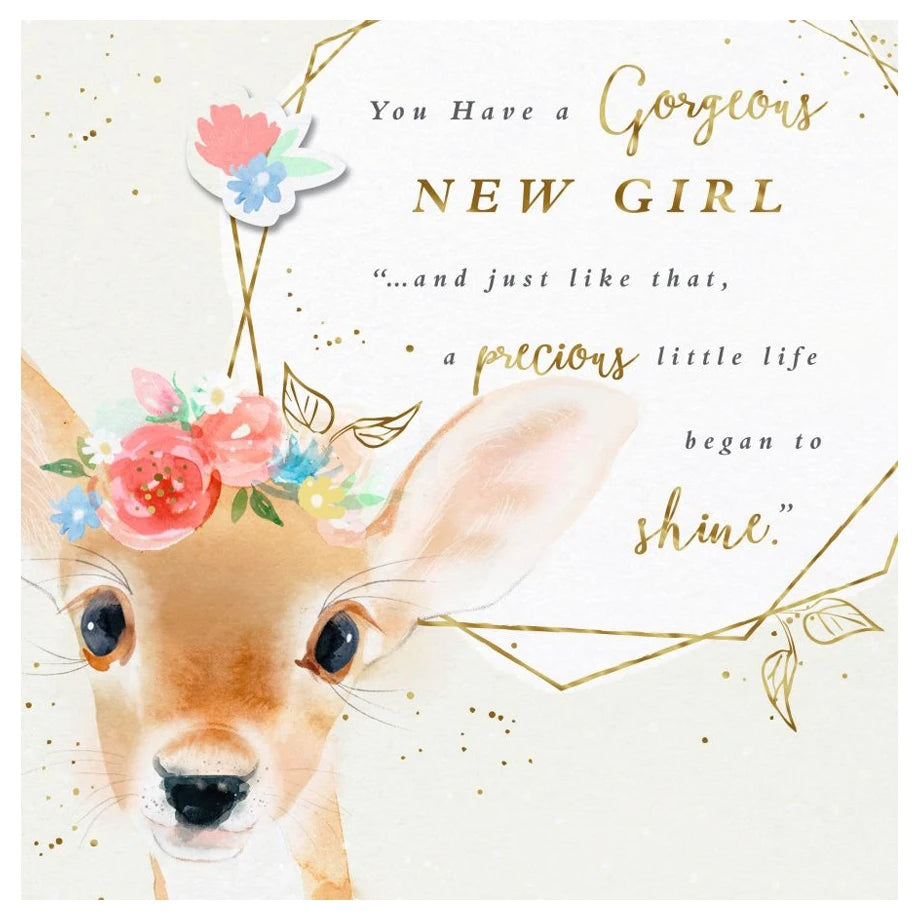 Hallmark You Have a Gorgeous New Girl! “and Just Like That, a Precious Little Life Began to Shine”