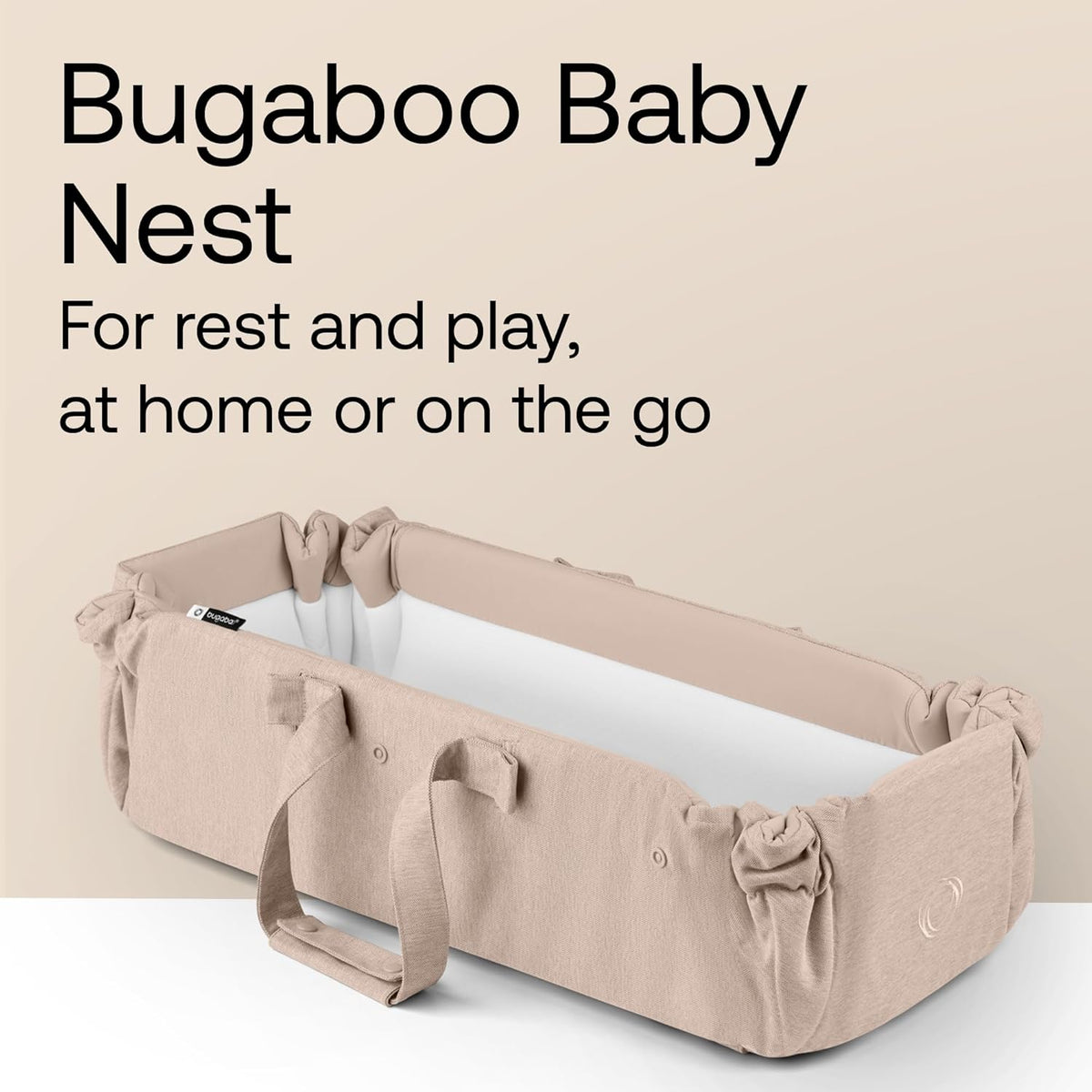 Bugaboo Portable Newborn Baby Nest Lounger – Desert Taupe