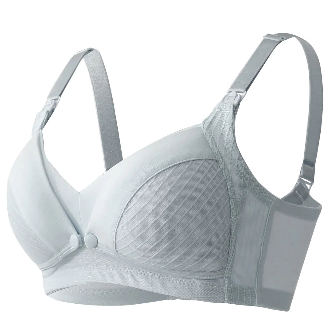 Shop Okus Comfy Cotton Maternity & Nursing Bra (Light Grey)
