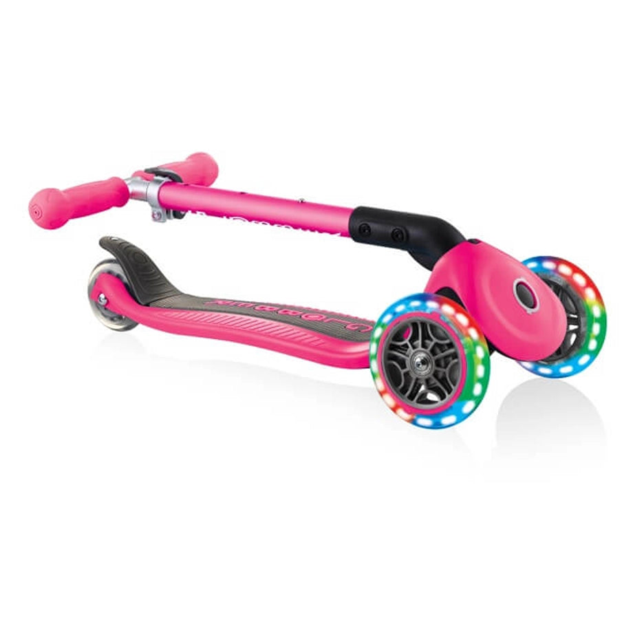 Globber Globber Junior Foldable 3-Wheeled Kick Scooter (Neon Pink)