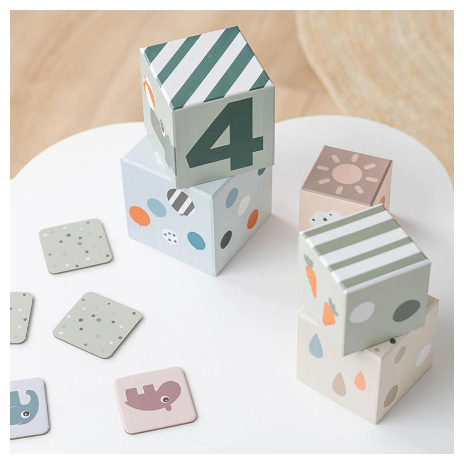 Done By Deer Stacking Cubes 5 Pcs Deer Friends (Colour Mix)