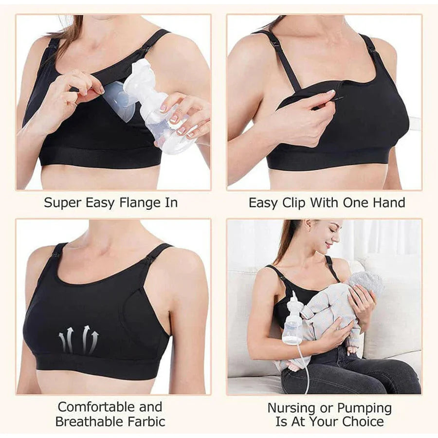 Momcozy Hands-Free Pumping Bra (Black)