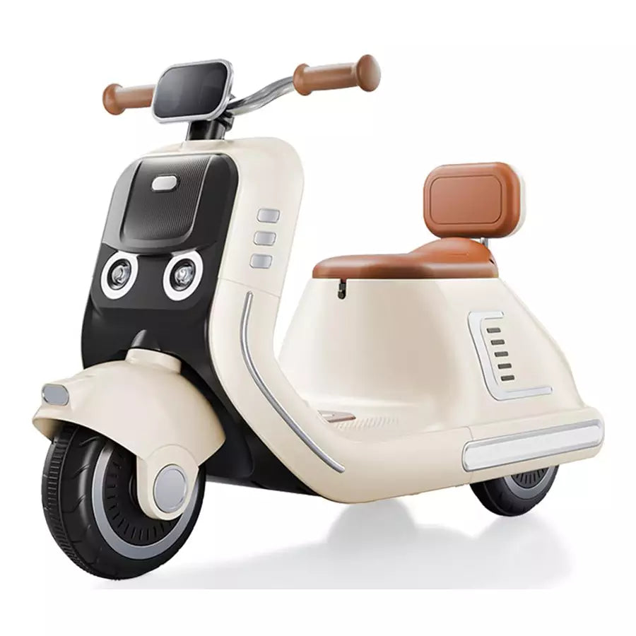 Electric Ride On Scooty (Off-White)