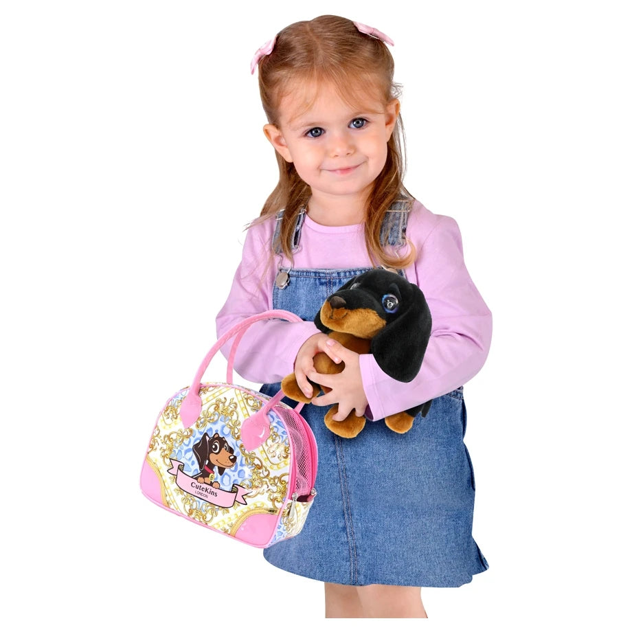 Funville Cutekins Dachshund Puppy With Carry Case