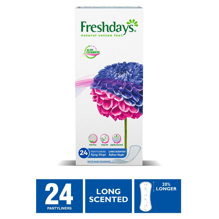Freshdays Long Scented Daily Liners (24 Pads)