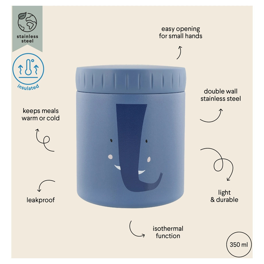 Trixie Double Wall Insulated Food Jar 350ml (Mrs. Elephant)
