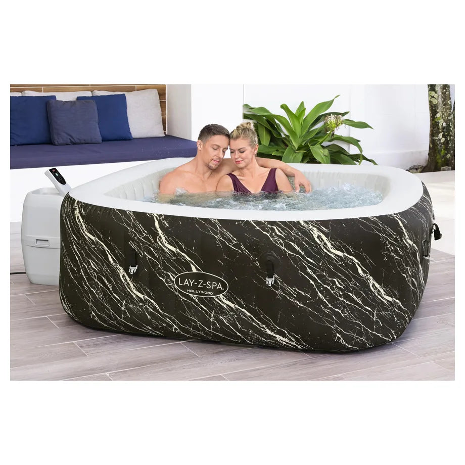 Bestway Lay-Z-Spa Hollywood Luxe AirJet 6 Marble Square (1.80 m x 1.80 m x 66 cm)