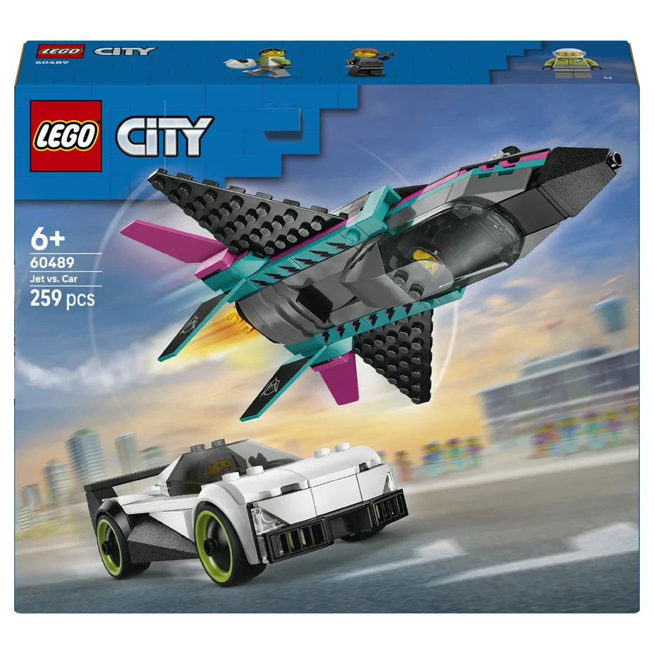 LEGO City Jet vs. Car 60489 Building Toy Set (259 Pieces)