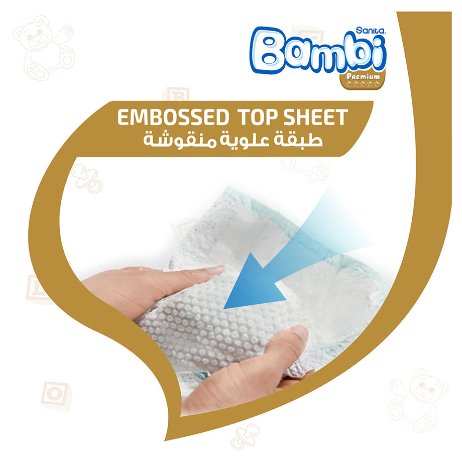 Bambi Baby Diapers Size 2 (3–6 kg) Pack of 48 (Value Pack)