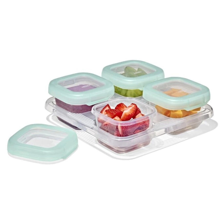 OXO TOT Baby Blocks Food Storage Containers 4 Oz (Opal)