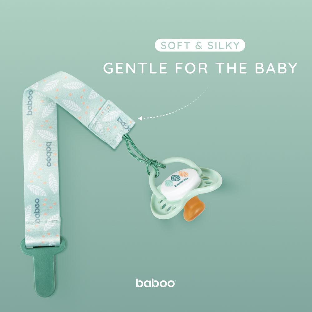 Baboo Baby Pacifier Clip (Peachy Keen)