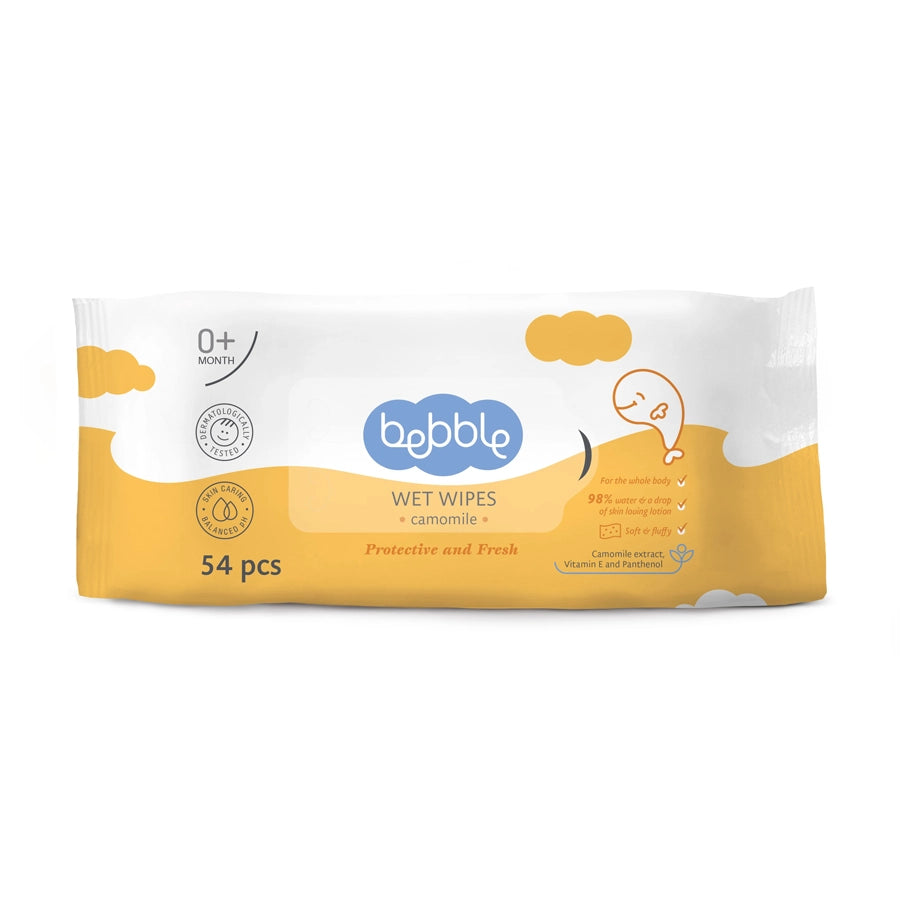 Bebble Wet Wipes Camomile 54 Pcs