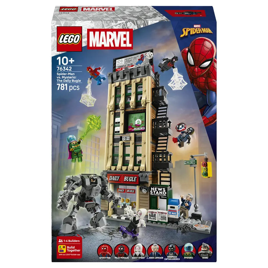 LEGO Marvel Spider-Man vs. Mysterio: The Daily Bugle 76342 Building Toy Set (781 Pieces)