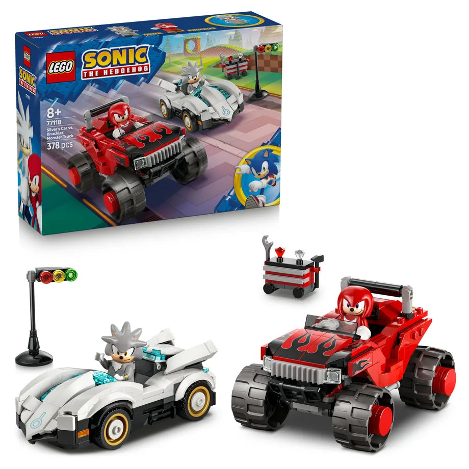 nigel hauck LEGO Sonic the Hedgehog Silver's Car vs. Knuckles' Monster Truck 77118 – Halamama.com