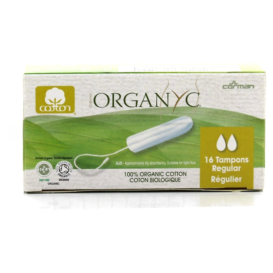 Organyc 100% Organic Cotton Applicator Free Tampons Regular