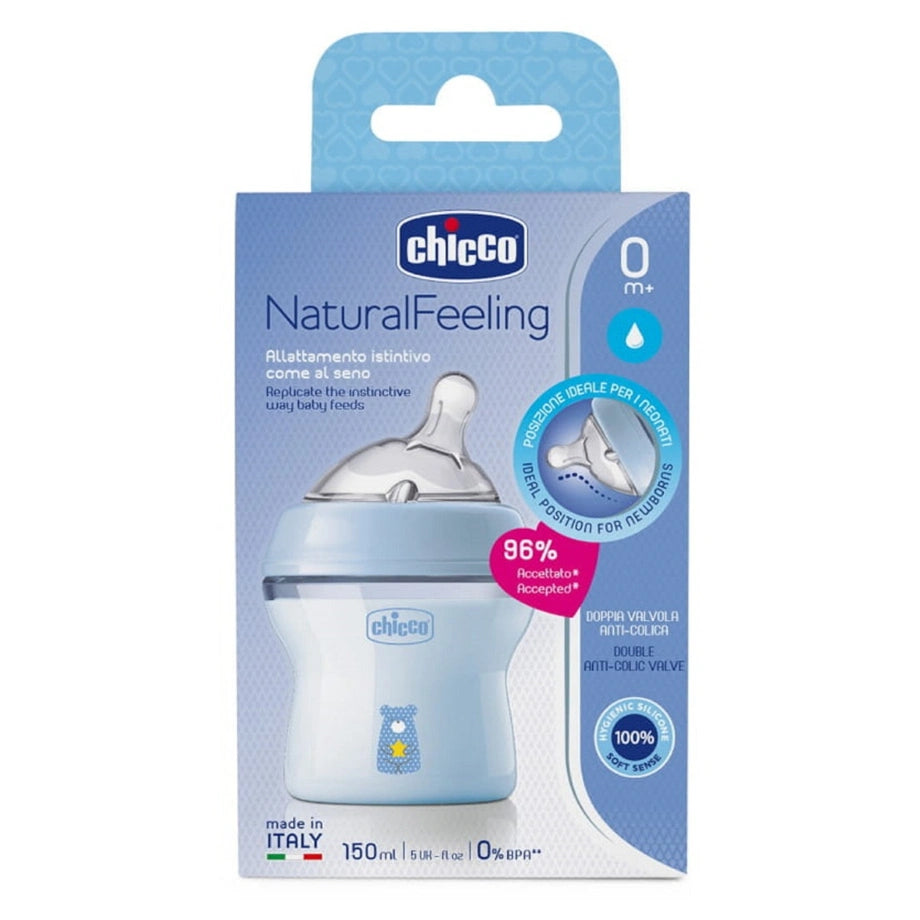 Chicco Natural Feeding Bottle PP 0M+150ML (Boy)