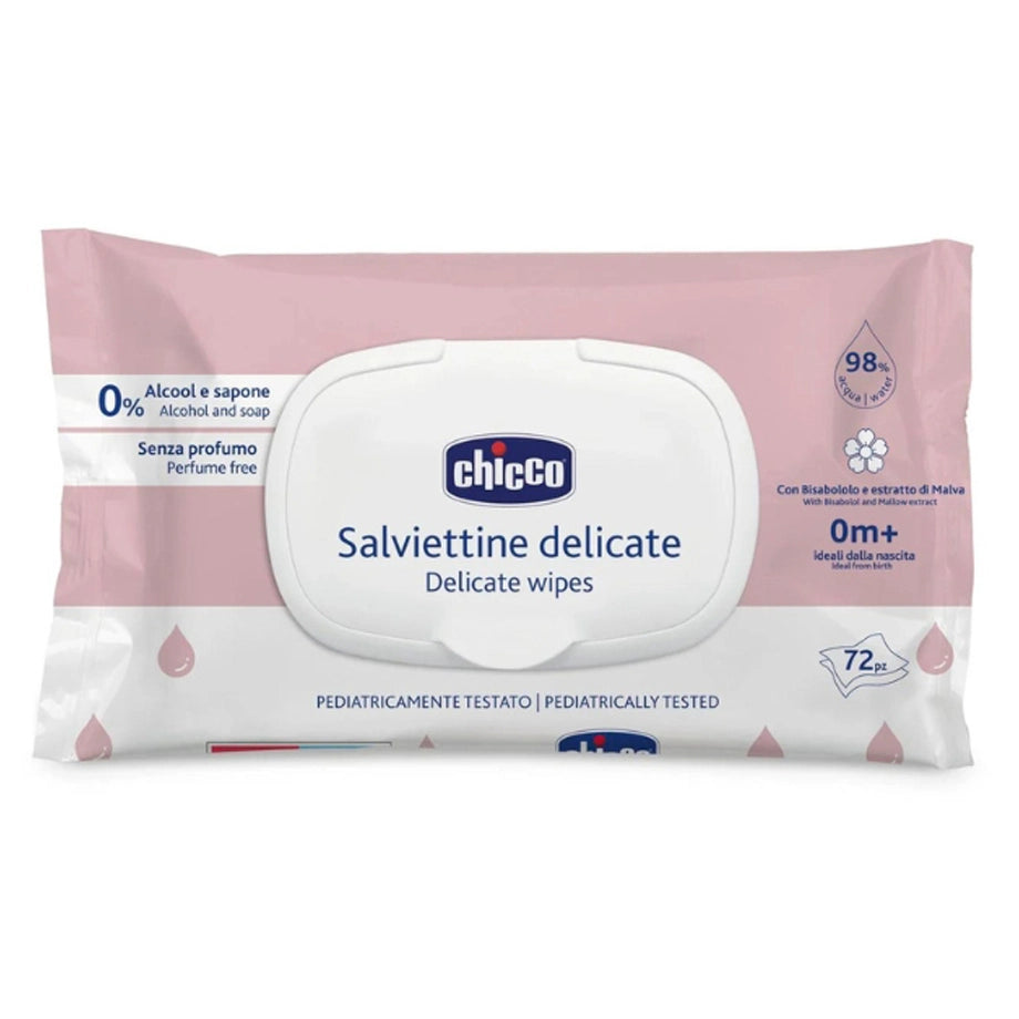Chicco Delicate Wipes - 72PCS + Flipcover
