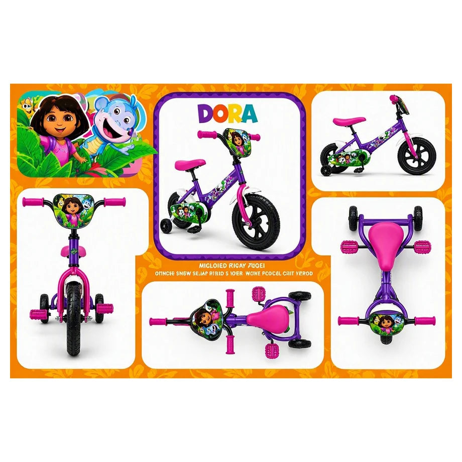 Ryder 14 Inch Bike With Diy Dora-The-Explorer Deco Set