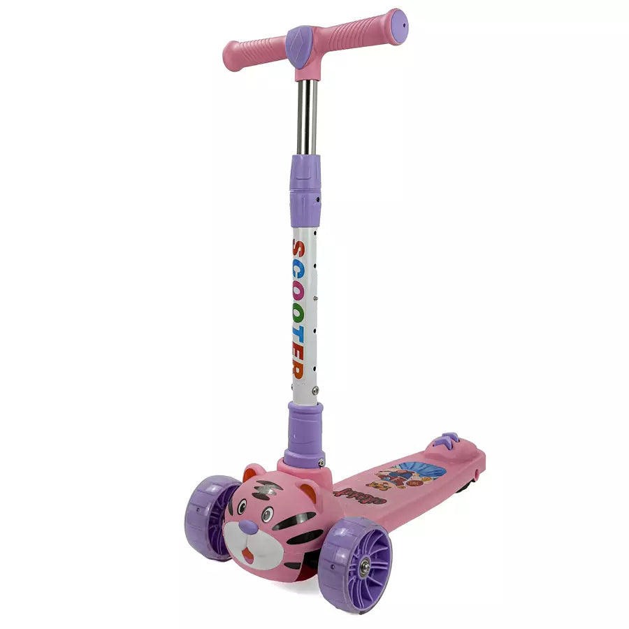 Tiger Kids Scooter with Light & Sound (Pink)