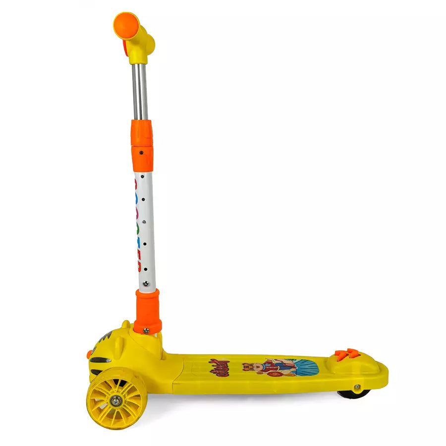 Tiger Kids Scooter with Light & Sound (Yellow)