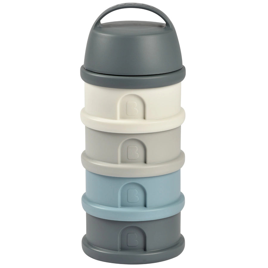 Beaba Formula Milk Container 4 Compartments Mineral (Grey/Blue)