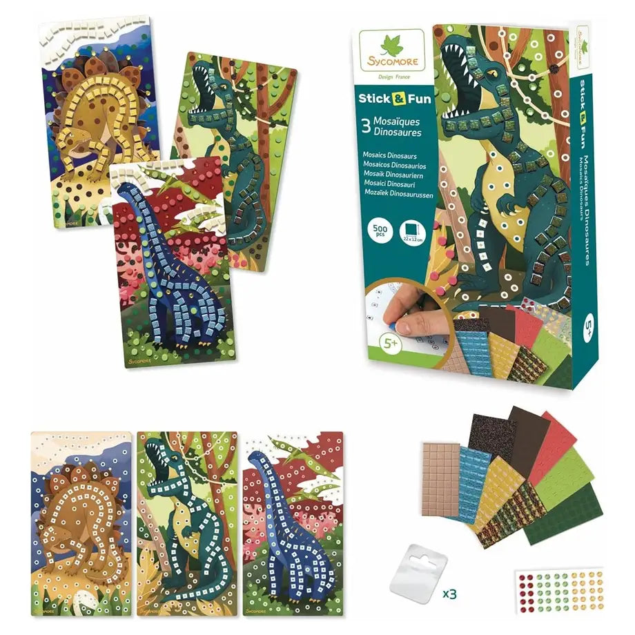 Sycomore 3 Dinosaur Mosaics Kit