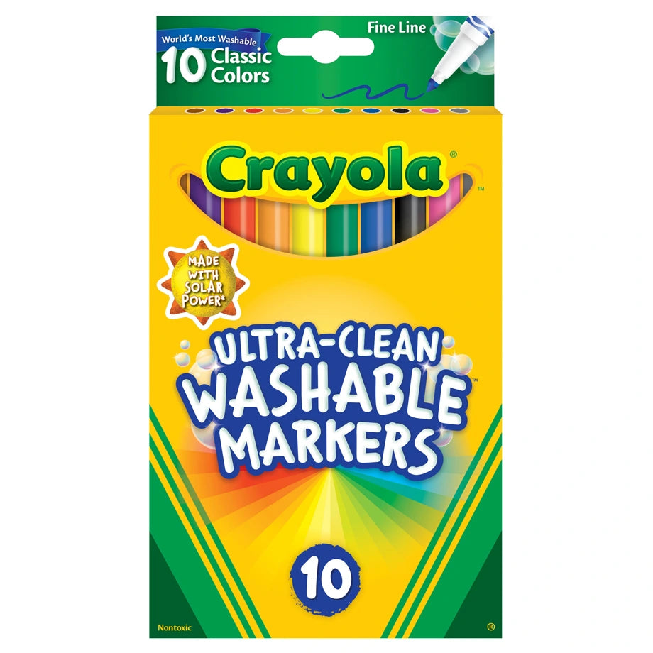 Crayola 10 Ct. Ultra Clean Washable Classic Fine Line Color Max Markers