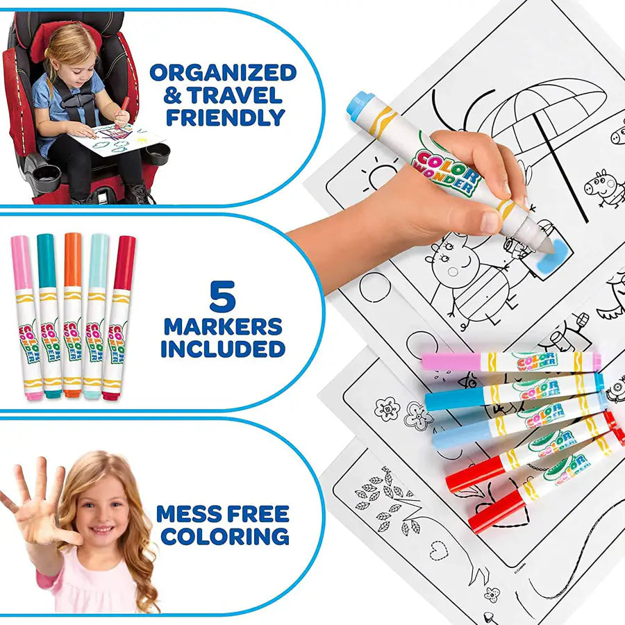 Crayola Wonder Set Animal Friends Coloring Book w/ Markers