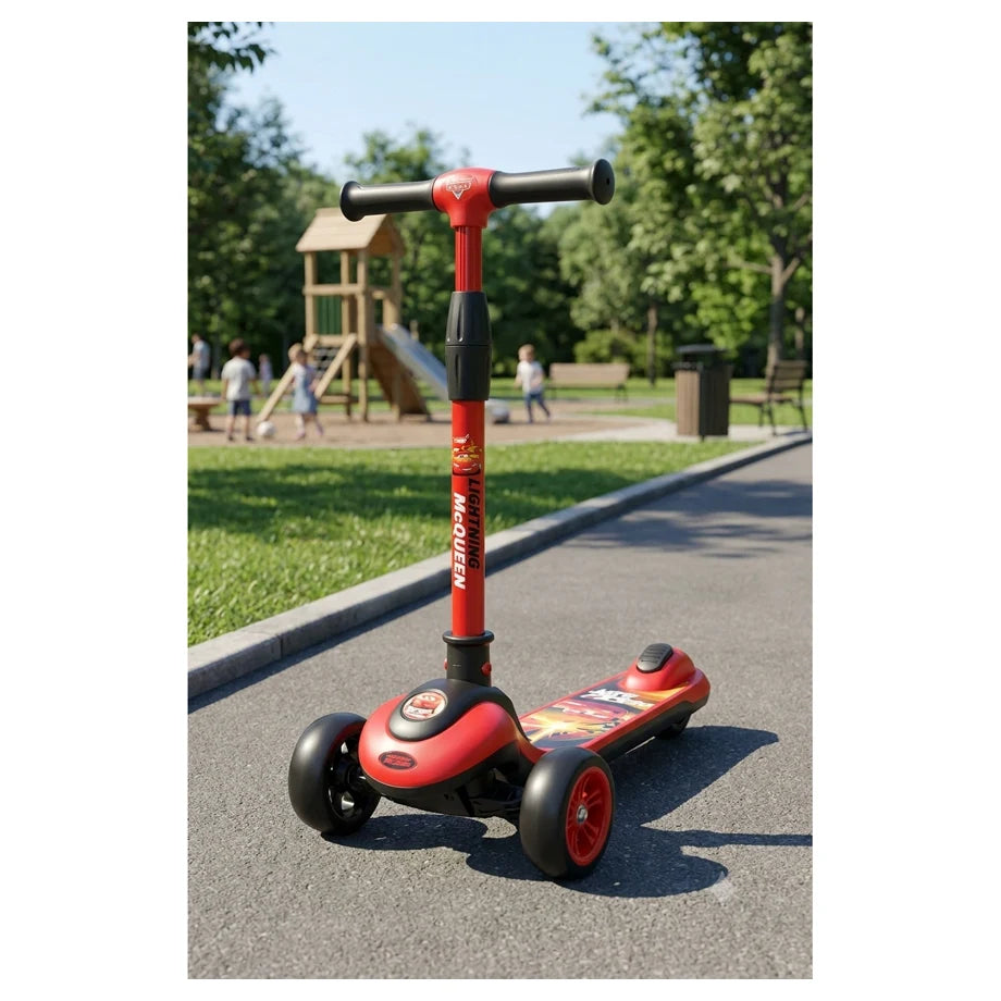Mesuca Megos Disney Mcqueen Foldable Twist 3-Wheel Scooter