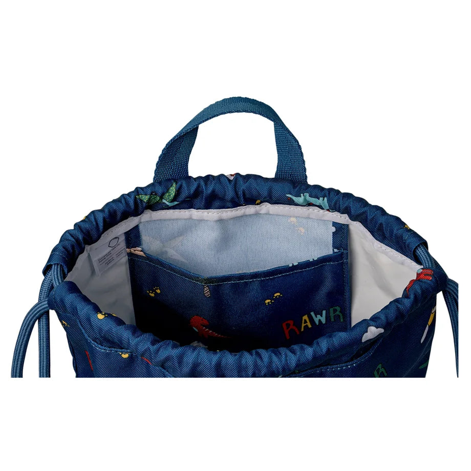 Citron Drawstring Wet Bag (Blue Dino)