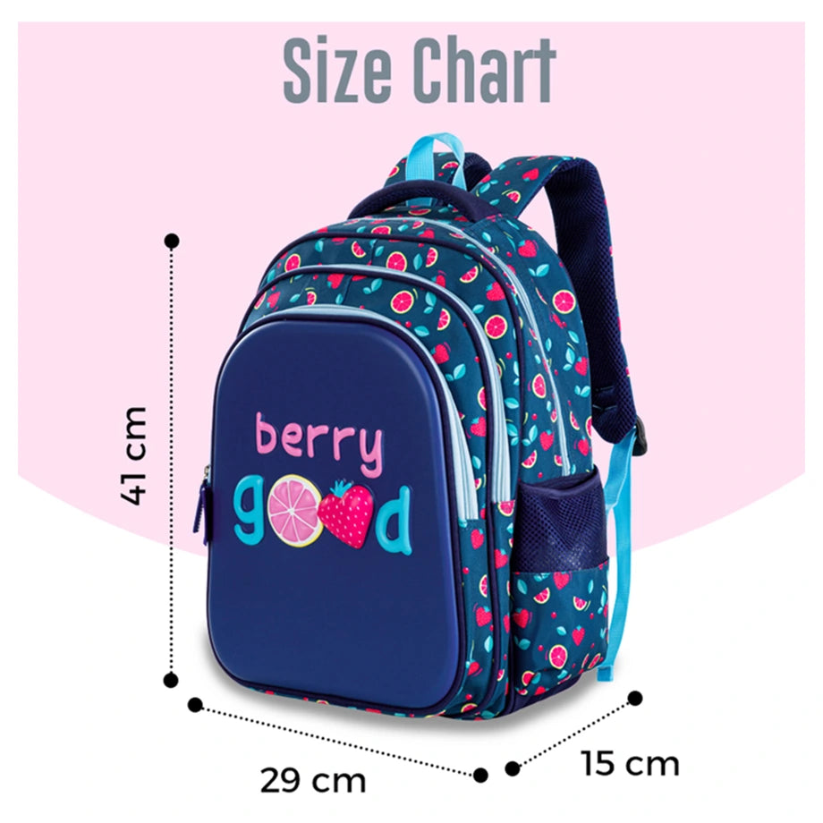 Eazy Kids School Bag w/Pencil Case 16" (Berry Good Blue)