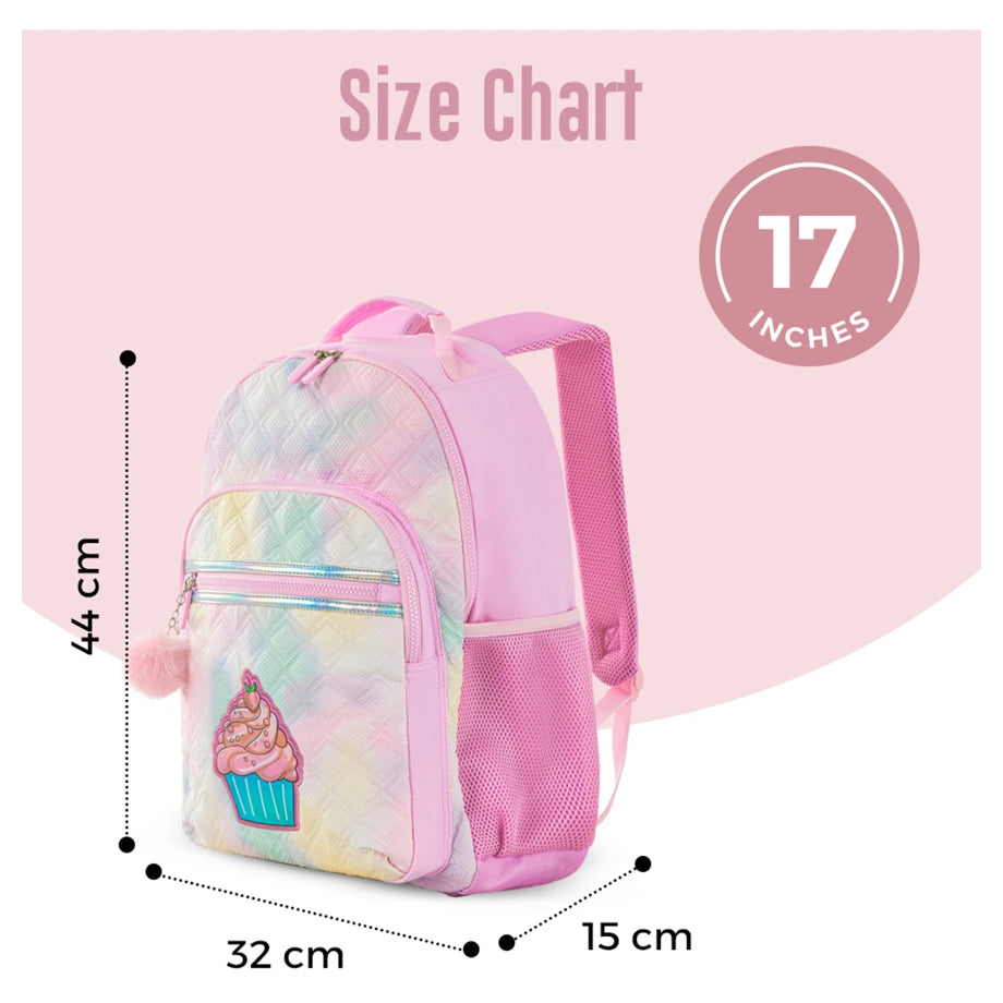 Eazy Kids 17" Set of 3 Backpack w/Lunch Bag and Pencil Case (Sugar Pop Pink)