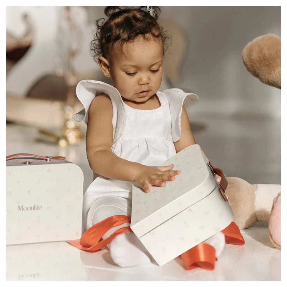 Moonkie Luxe First Bites Gift Set (Croissant/Ivory)