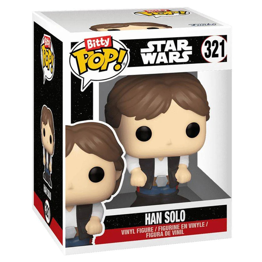Funko Bitty POP! Rides Star Wars Han Solo and The Millennium Falcon Vinyl Figures Set (2.3 cm, Pack of 2)